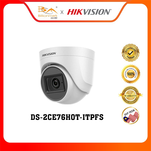 Hikvision DS-2CE76H0T-ITPFS 5 MP Audio Indoor Fixed Turret Camera