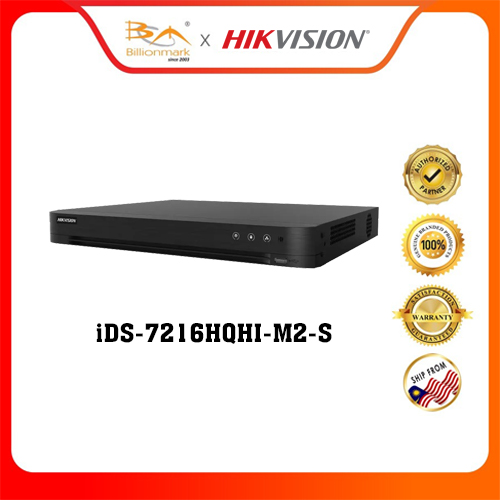 HIKVISION iDS-7216HQHI-M2/S HD-TVI Series 16 Channel Acusense 1080P 2HDD 1U Pentabrid DVR